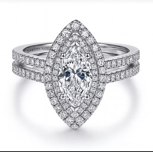 Pear Cut- Double Halo