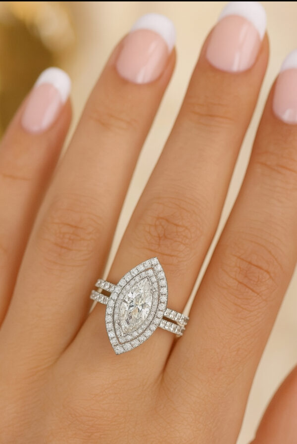Pear Cut- Double Halo - Image 2