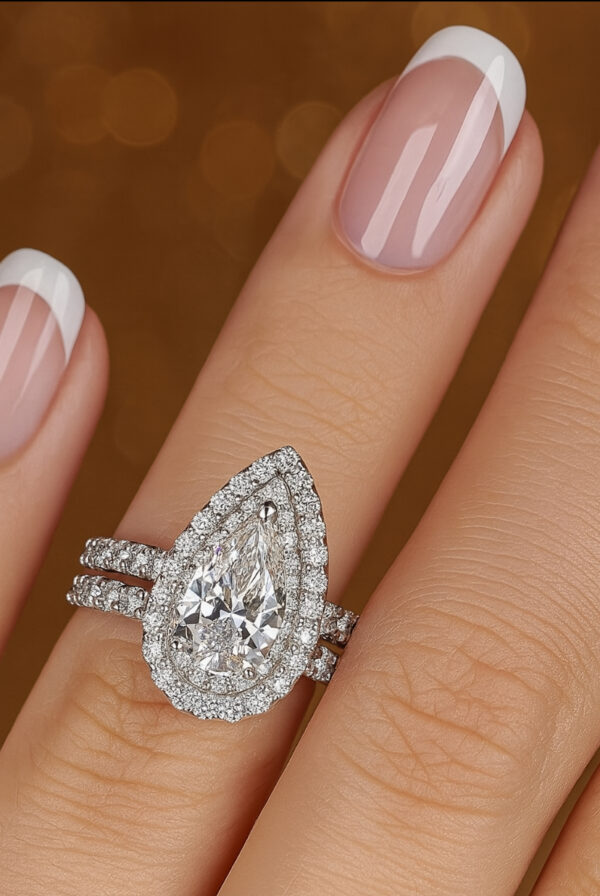 Pear Cut- Double Halo - Image 4